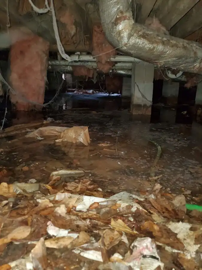 Crawl space flood assessment for Commercial Water Damage Restoration in Overland Park